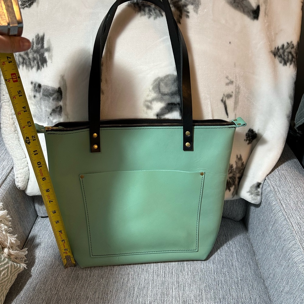 Portland leather bag seafoam unicorn